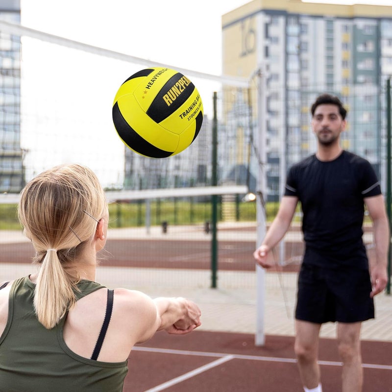 RUN2PEAK Setter Training Volleyball Official Size 5 Volleyballs Heavy Weight Ball PU Practice Volley Balls for Indoor Rebounder Equipment Setters Weighted Volleyball Setting Trainer - Image 4
